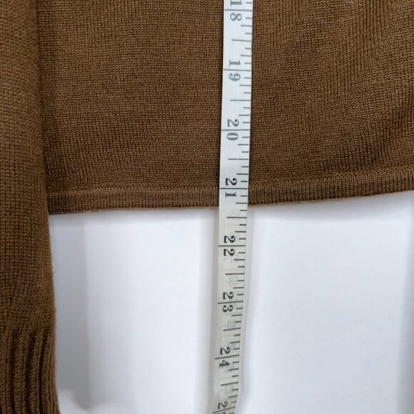Lemaire Twisted Scarf Cardigan Sweater Hazelnut Brown Wool Blend Layered Medium - Picture 14 of 15